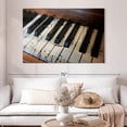 thumbnail image 2 of Elephant Stock Vintage Piano Keys Wall Art - Horizontal Canvas Wall Art - Living Room Wall Decor - Music Canvas - Black And Brown Decor - 51" x 34", 2 of 8