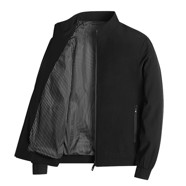 Men's Autumn Jacket Business Wind Jacket Spring And Autumn Trend Simple Standing Collar Jacket