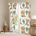 thumbnail image 3 of Homewish Cartoon Rustic Cow Blackout Curtains Set of 2 (52x84 Each), Green Cactus Botanical Window Curtains, Kawaii Love Heart Curtains and Drapes, Curtains and Drapes Room Decor, 3 of 5