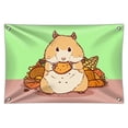 thumbnail image 1 of Hamster Eating Stash of Food Home Business Office Sign, 1 of 3