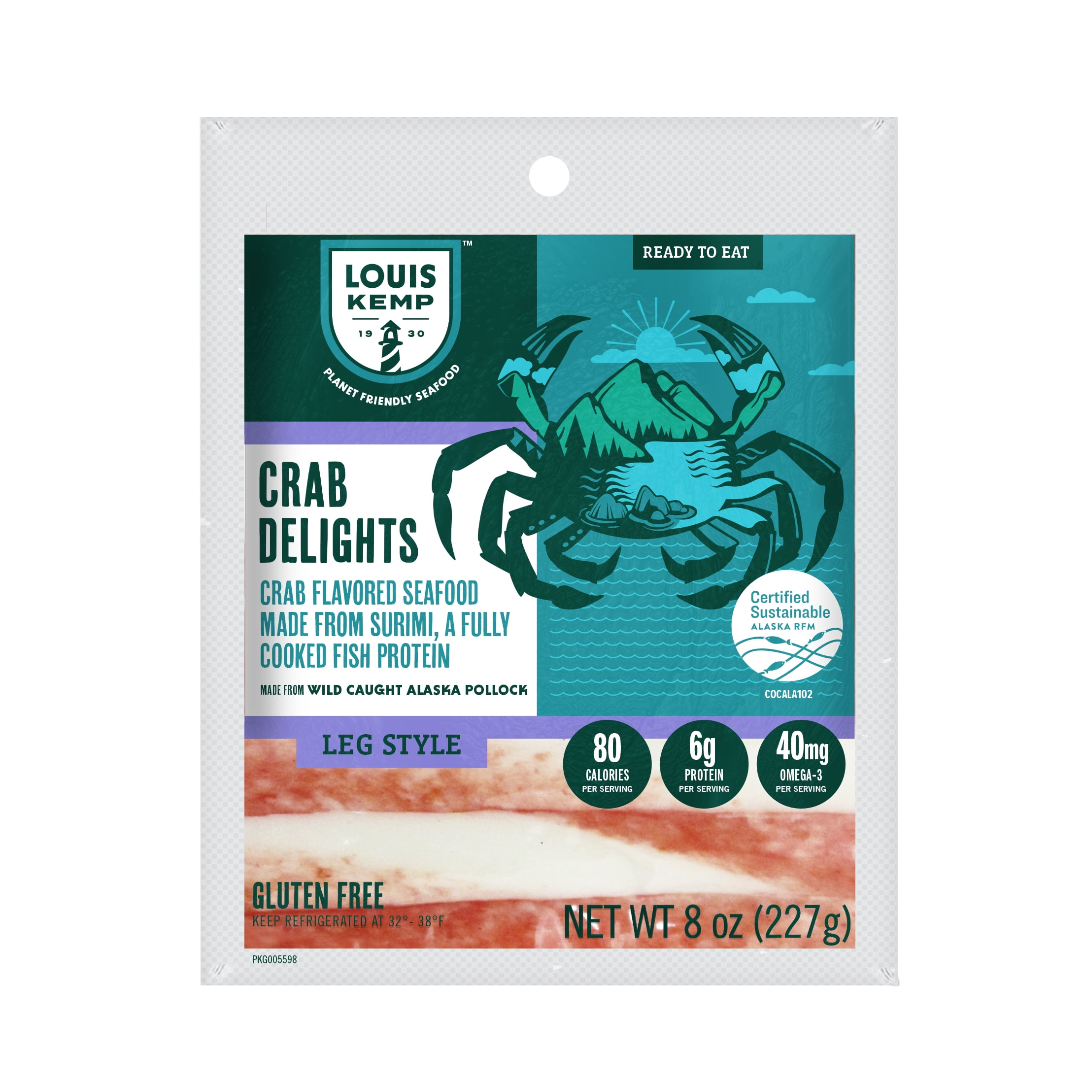 Louis Kemp Crab Delights Fresh Wild Alaska Pollock Imitation Crab
