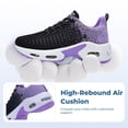 thumbnail image 4 of BROYON Womens Walking Shoes Slip on Air Running Shoes Fashion Sneakers Casual Fitness Gym Jogging Workout Ladies Nursing Work Easy Put On Athletic Purple Size 6, 4 of 8