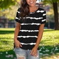 thumbnail image 2 of Womens Tops Under $10 Womens T Shirts Short Sleeve Crewneck Loose Summer Tees Basic Tops Black XXL, 2 of 5