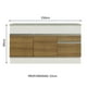 thumbnail image 3 of Gabinete Bajo Bufetera Madesa Glamy 150cm con Encimera Blanco/Marrón 08, 3 of 5