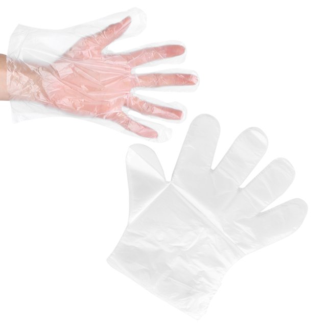 Guantes de plástico, 80 unidades, guantes transparentes desechables, guantes desechables diseñados para precisión
