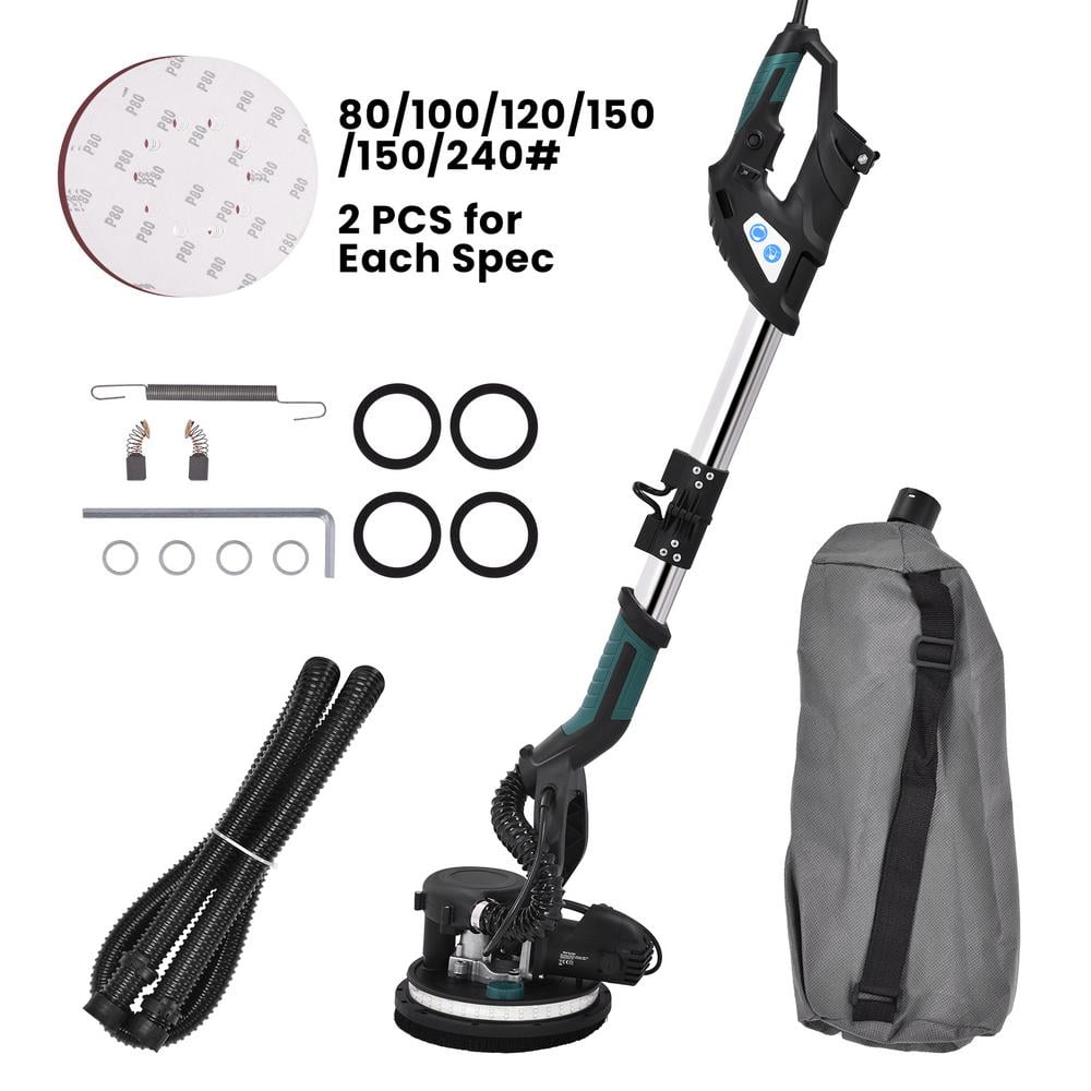 Electric Sander for Drywall with LED Light Labor-Saving Handle and Unique Fixture for Ceiling Sanding Drywall Sander with Vacuum CUBEWAY ETL Listed Electric Sander for Drywall with LED Light Labor-Saving Handle and Unique Fixture for Ceiling Sanding Drywall Sander with Vacuum CUBEWAY ETL Listed