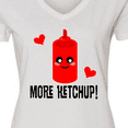 thumbnail image 4 of Inktastic Ketchup Lover Funny Women's V-Neck T-Shirt, 4 of 5