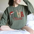 thumbnail image 4 of POPPOP Christmas Claus Embroidery Sweatshirt, Custom Mama Grandma Gigi Mimi Nickname, Gifts for Women Sweater, 4 of 4