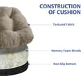 thumbnail image 3 of Chair Cushions for Dining Chairs Set of 4, Kitchen Chair Cushions, Chair Pads with Ties and Non Slip Backing, Tufted Memory Foam Seat Cushion 4 Pack, 18" x 18" x 4", Khaki, 3 of 14