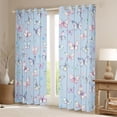 thumbnail image 2 of Feelyou Kawaii Pink Butterfly Blackout Curtains Set of 2 (52x84 Each) for Kids, Cherry Blossoms Floral Window Curtains, Fairy Tale Style Curtains and Drapes, Window Curtains Bedroom Decor, 2 of 6