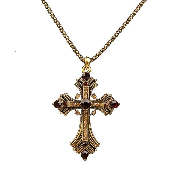 Cross Pendant Necklace Punk Jewellery Fashion Charm Statement Women Gift
