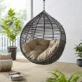 thumbnail image 2 of Swing Lounge Chair, Grey Gray Brown, Modern Contemporary Urban Design, Outdoor Patio Balcony Cafe Bistro Garden Furniture Hotel Hospitality, 2 of 4