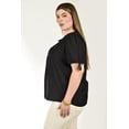 thumbnail image 2 of Blusa con detalle plisado Roman Fashion /Tallas Extras, 2761 (Negro) negro 36, 2 of 5