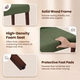 thumbnail image 5 of Upholstered Fabric Dining Chairs Set of 6 with Wood Legs, Modern Parsons Chairs with High Back for Kitchen, Dining Room, or Restaurant, Green, 5 of 11