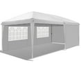 thumbnail image 3 of IVV 10' x 20' Large Party Tent, Outdoor Event Shelter, Waterproof Gazebo Canopy with 4 Removable Sidewalls and Carry Bag for Weddings, White, 3 of 10