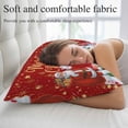thumbnail image 5 of Red Christmas Pillow Covers, Linen Long Throw Pillow Case, Santa Snowman Xmas Gifts Snowflake Winter Holiday Pillow Protector Decorative Cushion Cover for Living Room/Bedroom 20" x 30", 5 of 8
