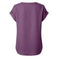 thumbnail image 5 of Cotton Linen Shirts for Women Summer V Neck Linen T Shirts Top Womens Casual Solid Loose Fits Lightweight Breathable Comfy Short Sleeve Tee Shirts, 5 of 6