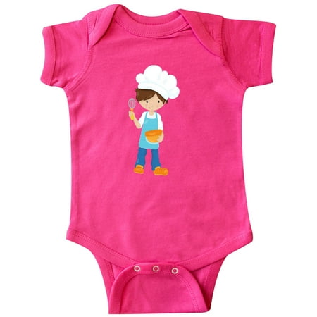 

Inktastic Boy Baking Boy With Chef s Hat Brown Hair Gift Baby Boy Bodysuit