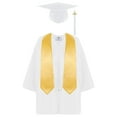 thumbnail image 1 of MIASHUI Chapeau et Toge de Collation des Grades pour Enfants de Maternelle, Blanc, 10-12 Ans, 1 of 6