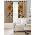 thumbnail image 2 of Sunflower Kitchen Curtains Vintage Summer Botanical Wooden Farmhouse Cafe Short Curtains for Bathroom Blackout Window Curtain Grommet Small Window Treatment Drapes for Bedroom Living Room 42"x45"x2, 2 of 9