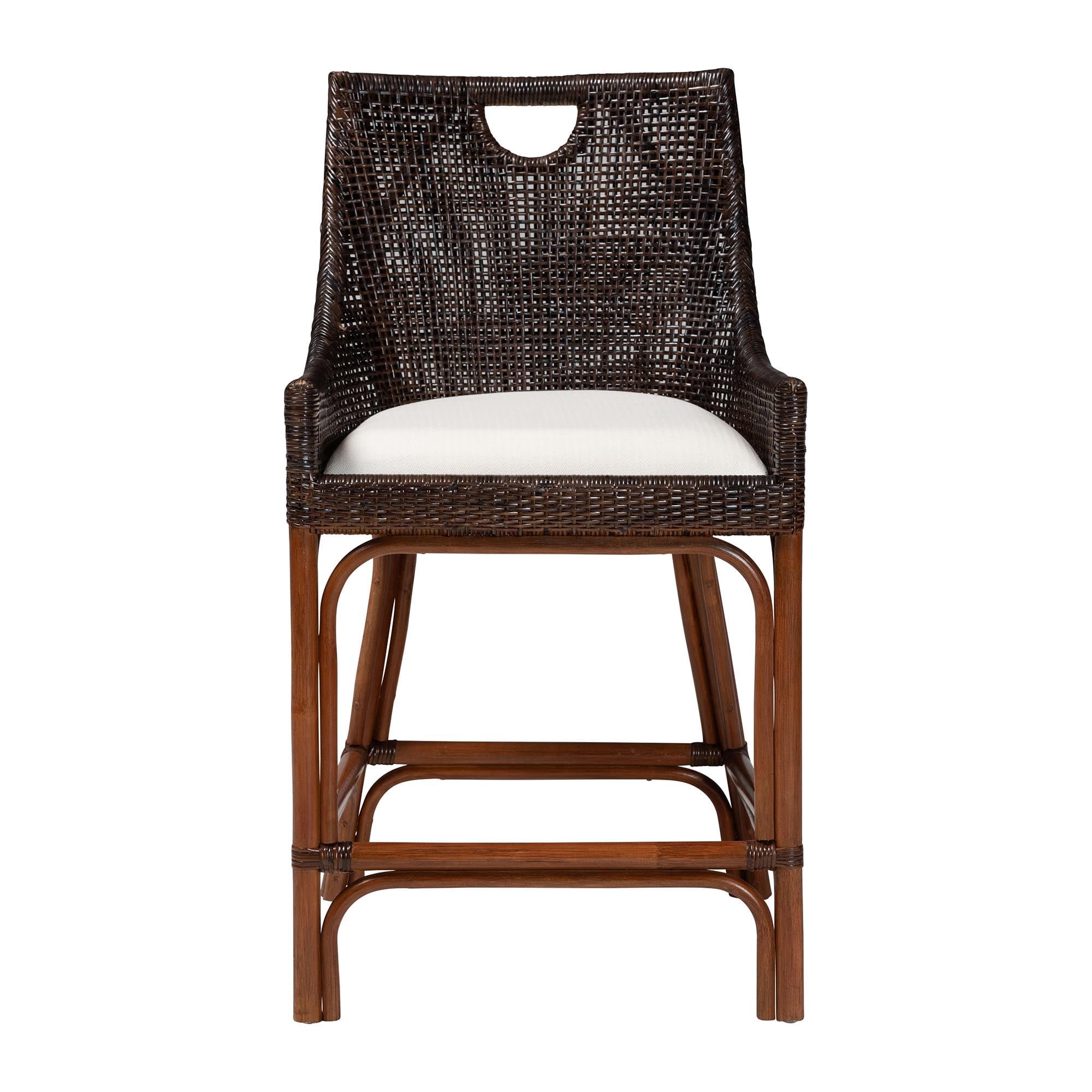 bali & pari Petra Boho Counter Stool, Counter Height, Espresso