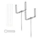 thumbnail image 4 of 2 soportes de extensión para bajantes, soporte para canalones, ajustables, con estaca, de fácil instalación, de hierro premium para exteriores, resistentes. Estaca de tierra de 15 cm, 4 of 9