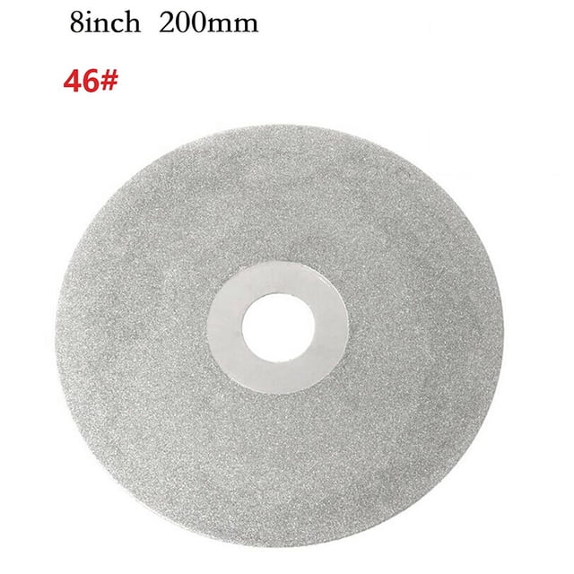 1 Pce 200Mm 8 Pouces Roues Plates à Revêtement Diamant pour Meulage et Polissage Lapidaire