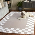 thumbnail image 3 of Safavieh Groove Eglantine Checkered Area Rug, Beige/Ivory, 5'3" x 7'6", 3 of 11