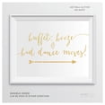 thumbnail image 3 of Buffet, Booze, Bad Dance Moves Gold Faux Glitter Wedding Party Directional Signs, Double-Sided, 3 of 3
