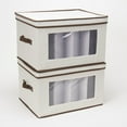 thumbnail image 6 of Household Essentials Stemware Storage Box, Windowed Storage with Lid, 12 Storage Compartments, Double Handles, Perfect for Storing Special Occasion Glassware, 6 of 9