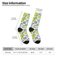thumbnail image 4 of Goofa Funny Dinosaurs on Stripes Printed Men's Crew Socks, Soft Durable Breathable Moisture-Wicking with Odor Control Cotton socks, 4 of 9