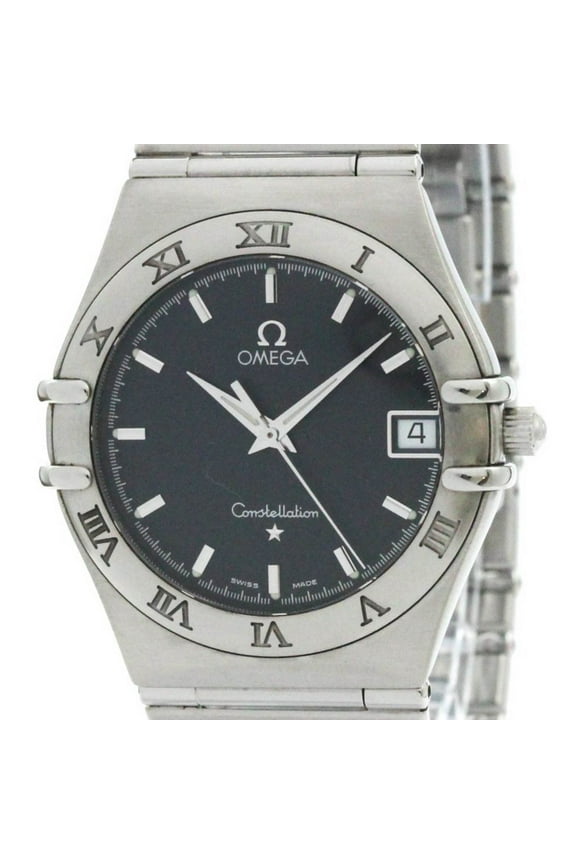 Pre-Owned Polished OMEGA Constellation Stainless Steel Quartz Mens Watch 1512.40 (Good)
