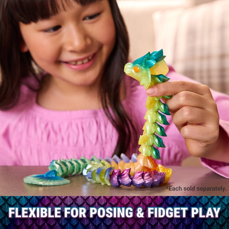 CrystaLynx Dragons, 9-inch Collectible Articulated Dragon Figure