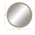 thumbnail image 4 of DecMode Contemporary Round Decorative Wall Mirror with Natural Brown Finish, 40"D, 4 of 14