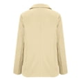 thumbnail image 5 of BODOAO Women's Casual Business Blazer Notched Lapel One Button Open Front Long Sleeve Blazers Office Work Suit Jackets Suit Jackets Work Lightweight Coats Spring Summer Cardigan Suits Beige L, 5 of 6