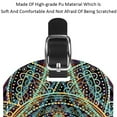 thumbnail image 4 of Square 2Pack PU Leather Mandala Psychedelic Cruise Luggage Tag with Privacy Cover and Name ID Tag for Travel Handbags Backpacks Luggage Tags, 4 of 6