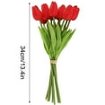 thumbnail image 2 of 10pcs Artificial Flower Home Office Simulation Floral Decor Wedding Party Fake Flower Ornament, 2 of 8