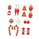 thumbnail image 1 of 16x Bolas de Navidad Adornos navideños decorativos Adornos de invierno Mini decoraciones Adornos de bolas de de Navidad Colgantes pequeños de Rojo, 1 of 8