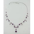 thumbnail image 2 of Faship Gorgeous Purple Rhinestone Crystal Floral Necklace Earrings Set, 2 of 5