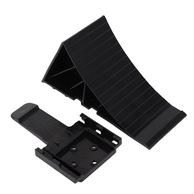 Black Wheel Chocks, High Stability HDPE 2PCS Tire Chocks with Mounting Bracket for Boat Trailers RV Truck