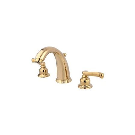 elements of design royale eb982fl widespread lavatory faucet with retail pop-up, 8-inch to 16-inch, polished brass