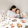 thumbnail image 5 of Manfei Kawaii Fox 7-Piece Twin Bedding,Woodland Animals Bedding Comforter Set,White,Polkadot Reversible, 5 of 7