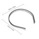 thumbnail image 2 of Diadema con peine de metal para mujer, color negro, 2 of 3