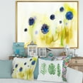 thumbnail image 2 of Abstract Blue Flowers In The Meadow 20 in x 12 in Framed Painting Canvas Art Print, by Designart, 2 of 5
