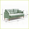 thumbnail image 5 of Stylish 3-Seater Living Room Sofa with Waterproof Polyester Fabric, USB Ports | Fabric | Polyester | Cushion Back, 5 of 8