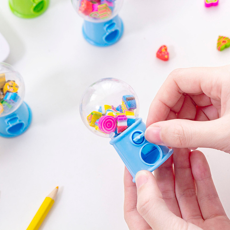 Creative Mini Fruit Gashapon Eraser Machine Eraser Dispenser Kids