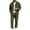 Army Green, variant on Mens 2 Piece Set Corduroy Button Down Collared Jacket Long Sleeve Pants Soft Regular Fit Casual Streetwear Outfit with Pockets Army Green M