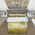 thumbnail image 3 of Designart 'Wild Poppies on Cloudy Background' Rustic Bedding Set - Duvet Cover & Shams, 3 of 4