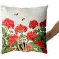 thumbnail image 4 of Spring Summer Pillow Covers 18×18 Inch Set of 2 Geranium Watercolor Flowers Decorative Indoor Throw Pillow Covers Cushion Cover for Home Decor Bedroom Living Room Couch Sofa Bed, 4 of 6
