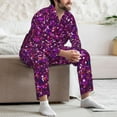thumbnail image 7 of Haiem Colourful Glitter Pattern Men’s Long-sleeve Sleepwear,Sleepwear Set,2-piece Loungewear Set,Soft PJs Comfy Nightwear with Pockets-Medium, 7 of 7